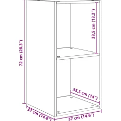 Zestaw szafek RTV 3 szt. dąb artisan 37 x 37 x 107 cm