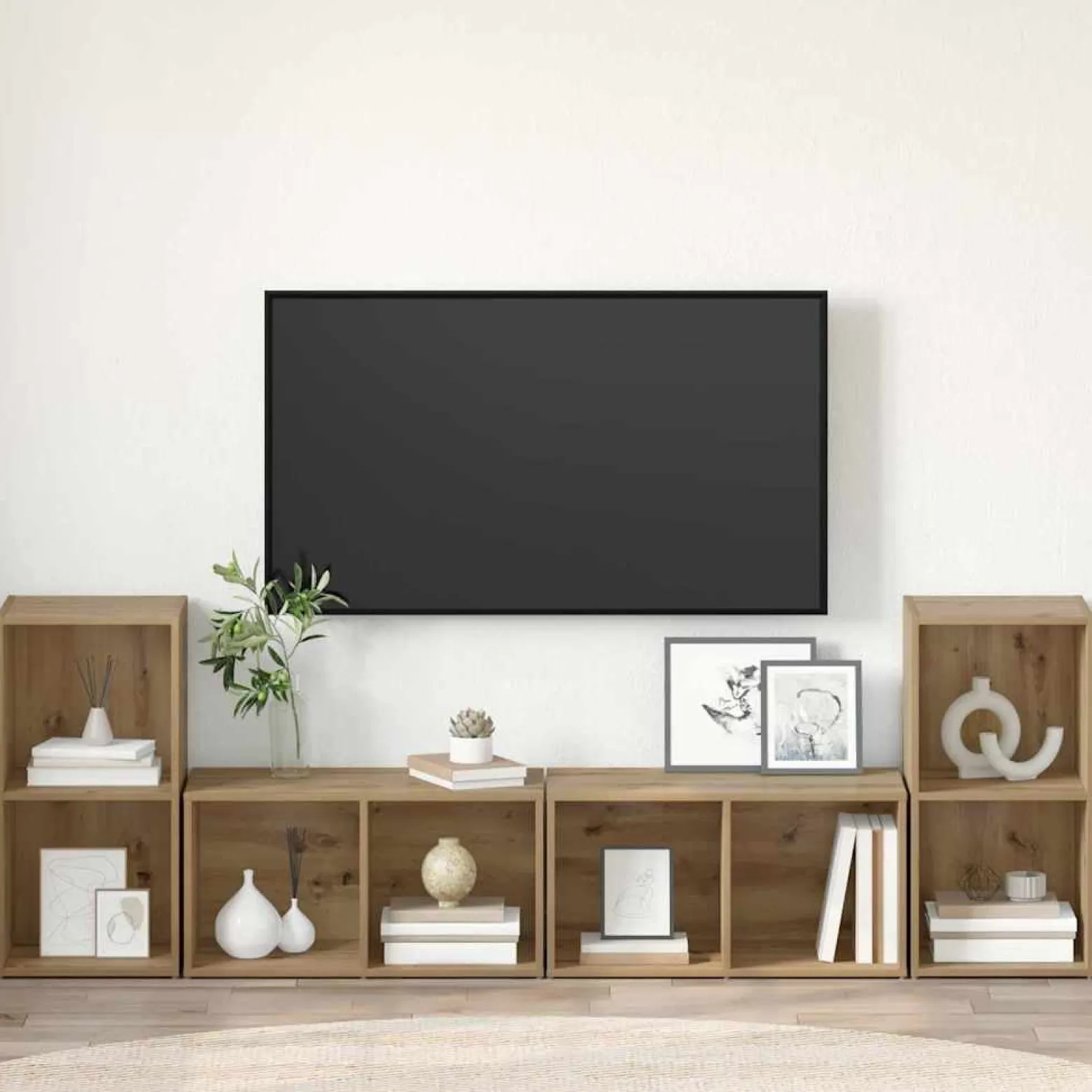 Zestaw szafek RTV 4 szt. dąb artisan 37 x 35 x 72 cm