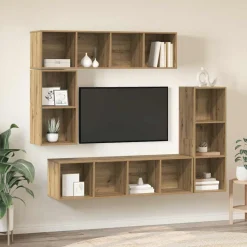 Zestaw szafek RTV 4 szt. dąb artisan 37 x 37 x 142.5 cm