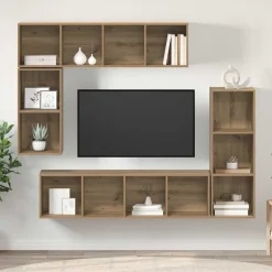Zestaw szafek RTV 4 szt. dąb artisan 37 x 37 x 142.5 cm