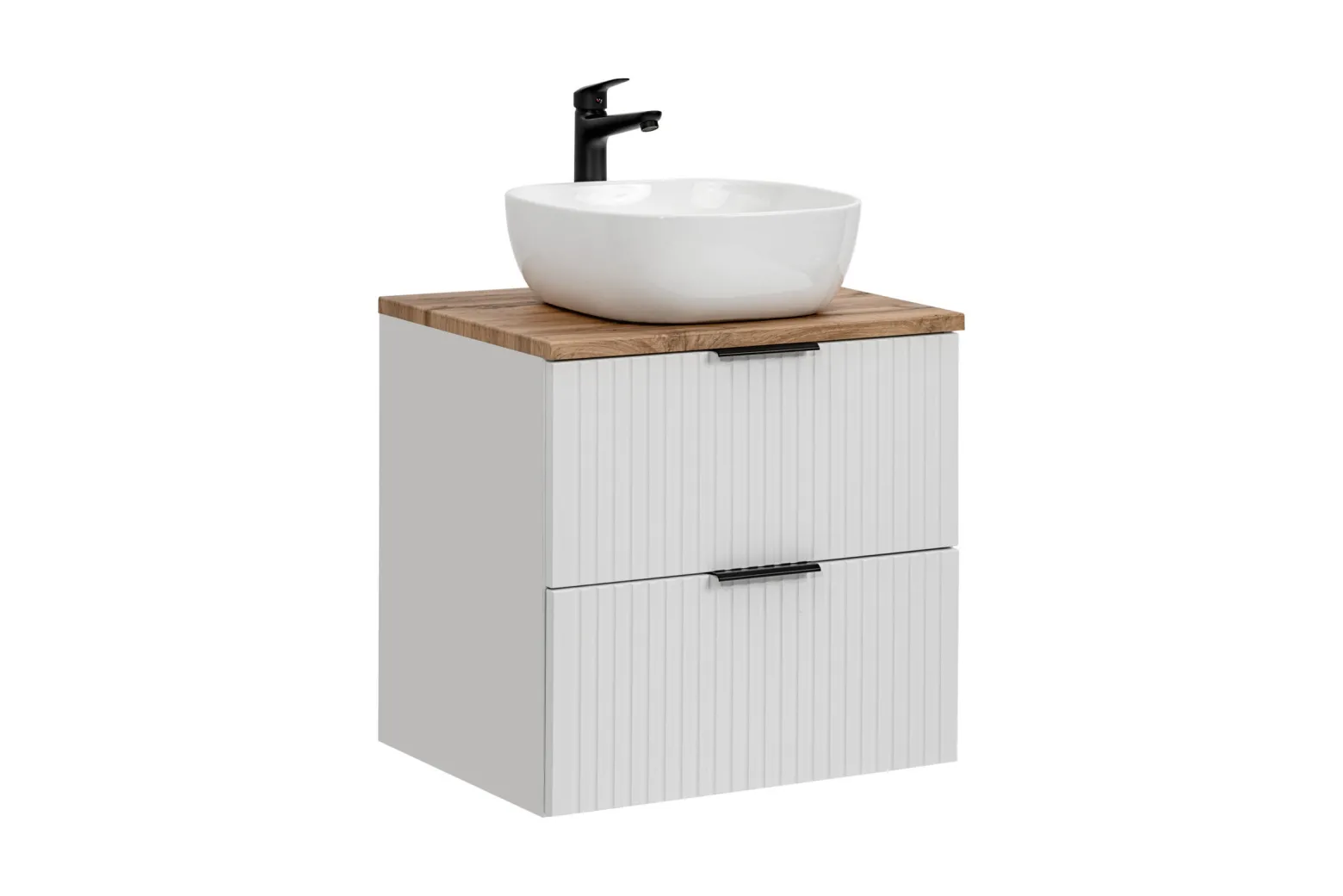 Zestaw szafka 60 cm + umywalka + blat ADEL biały