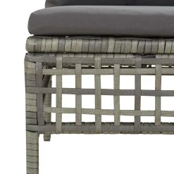 Zestaw wypoczynkowy do ogrodu Szary Technorattan narożna + 2x sofa