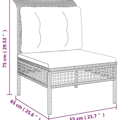 Zestaw wypoczynkowy do ogrodu Szary Technorattan narożna + 2x sofa