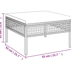 Zestaw wypoczynkowy do ogrodu Szary Technorattan narożna + 2x sofa