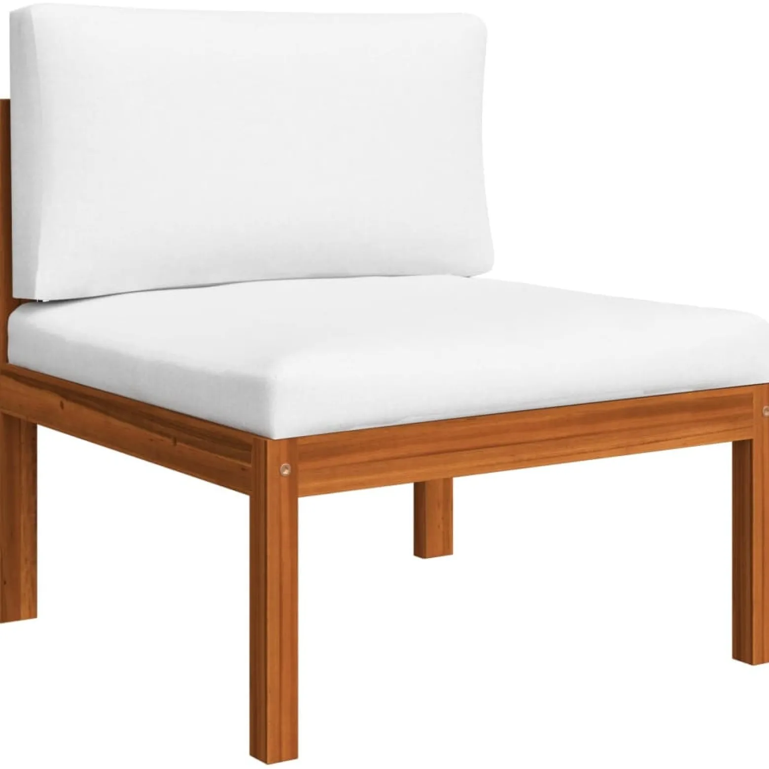 Zestaw wypoczynkowy do ogrodu Biały Drewno akacjowe hjørne + 2x sofa