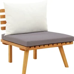 Zestaw wypoczynkowy do ogrodu Brąz Drewno akacjowe 3x hjørne + 5x sofa