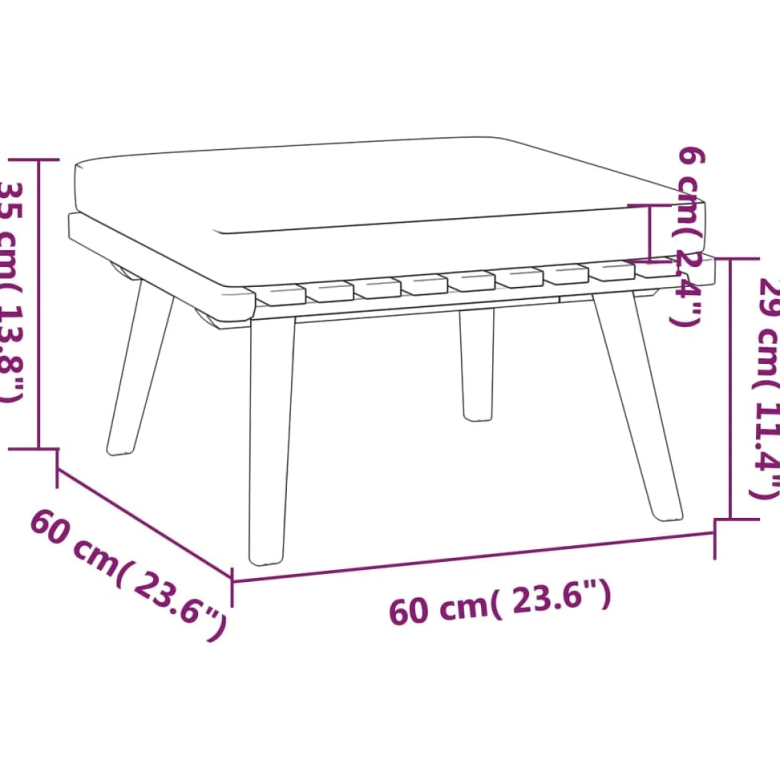 Zestaw wypoczynkowy do ogrodu Brąz Drewno akacjowe 3x hjørne + 5x sofa