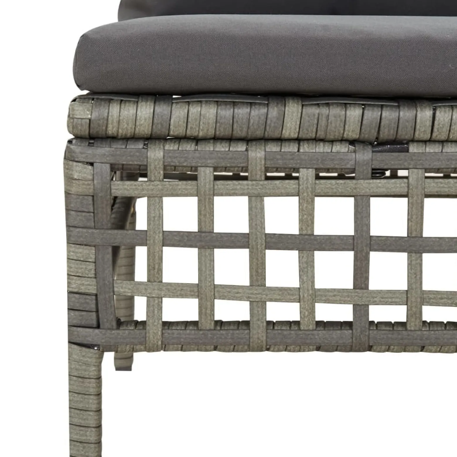 Zestaw wypoczynkowy do ogrodu Szary Technorattan 4x narożna + 3x sofa