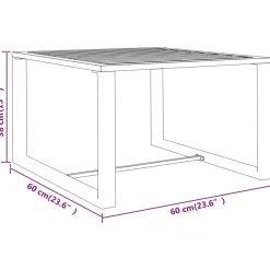 Zestaw wypoczynkowy do ogrodu Antracyt Aluminium 4x sofa środkowa + 2x