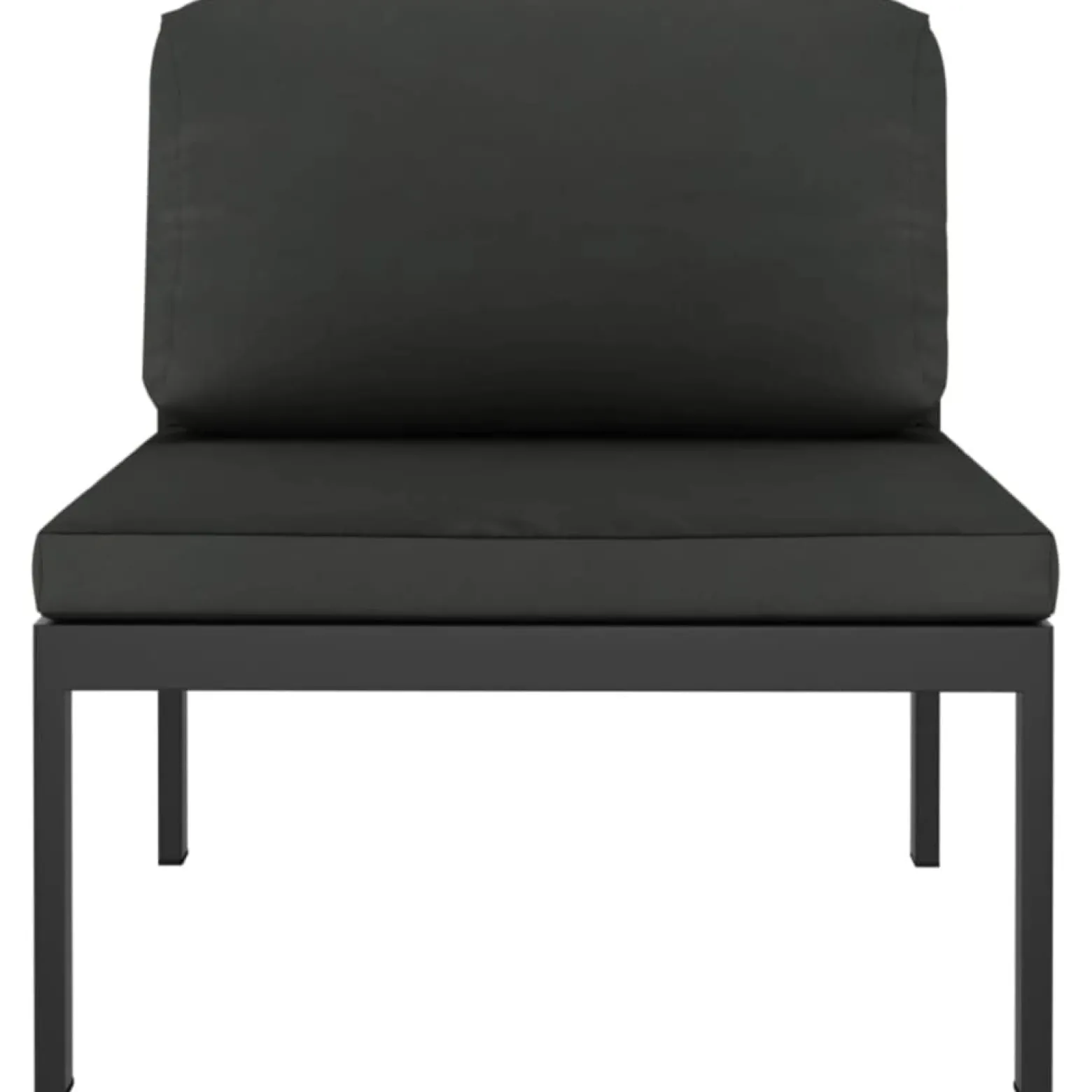 Zestaw wypoczynkowy do ogrodu Antracyt Aluminium 4x sofa środkowa + 2x