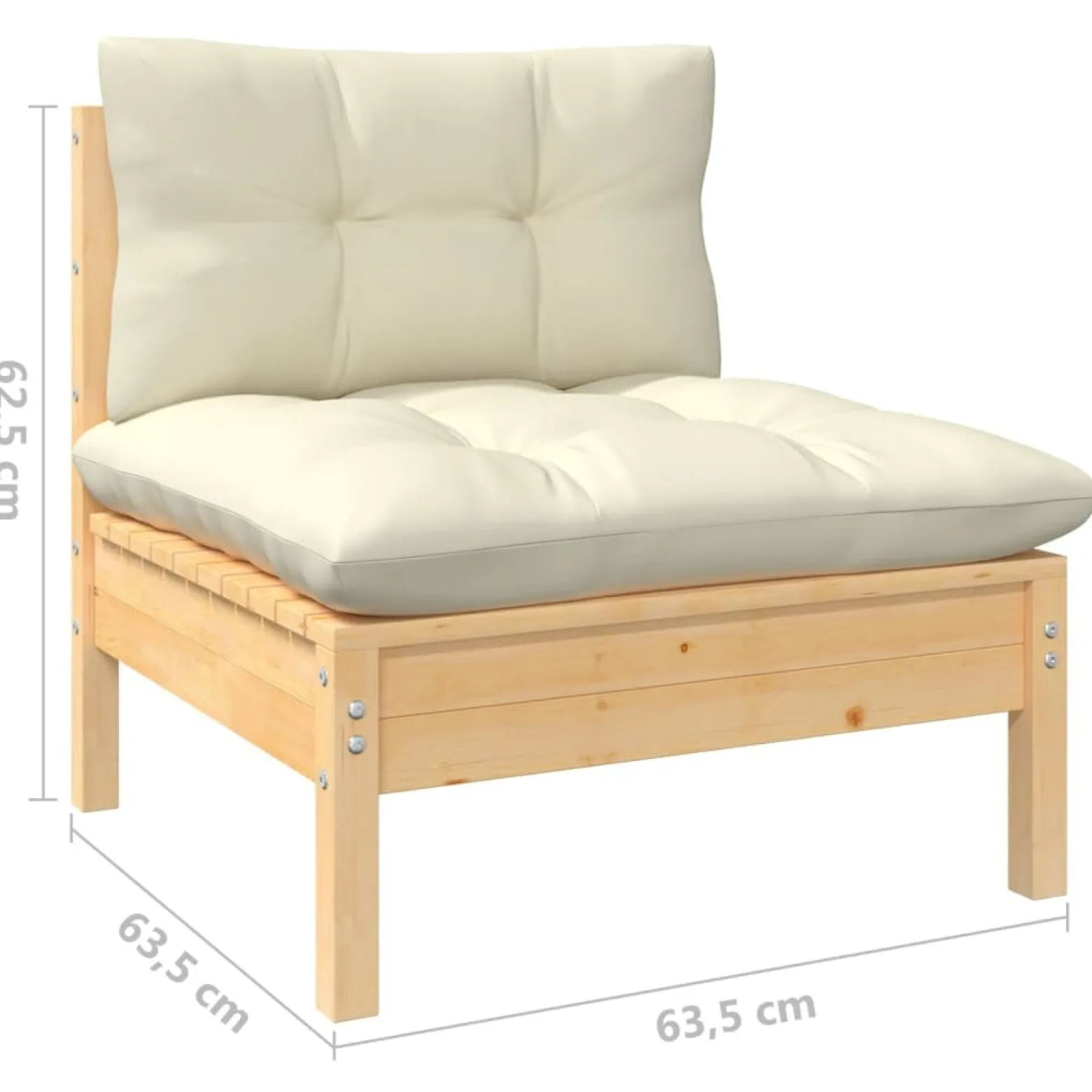 Zestaw wypoczynkowy do ogrodu Kremowy Drewno vidaXL