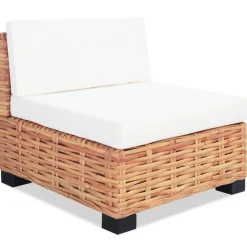 Zestaw wypoczynkowy, 18 elementów, naturalny rattan