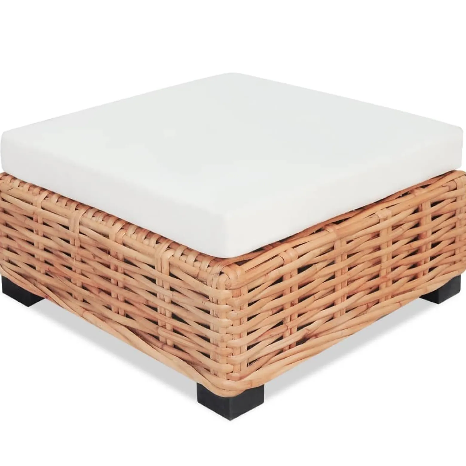 Zestaw wypoczynkowy, 18 elementów, naturalny rattan