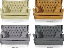 Zestaw wypoczynkowy uszak Gaja sofa fotele pufy Family Meble