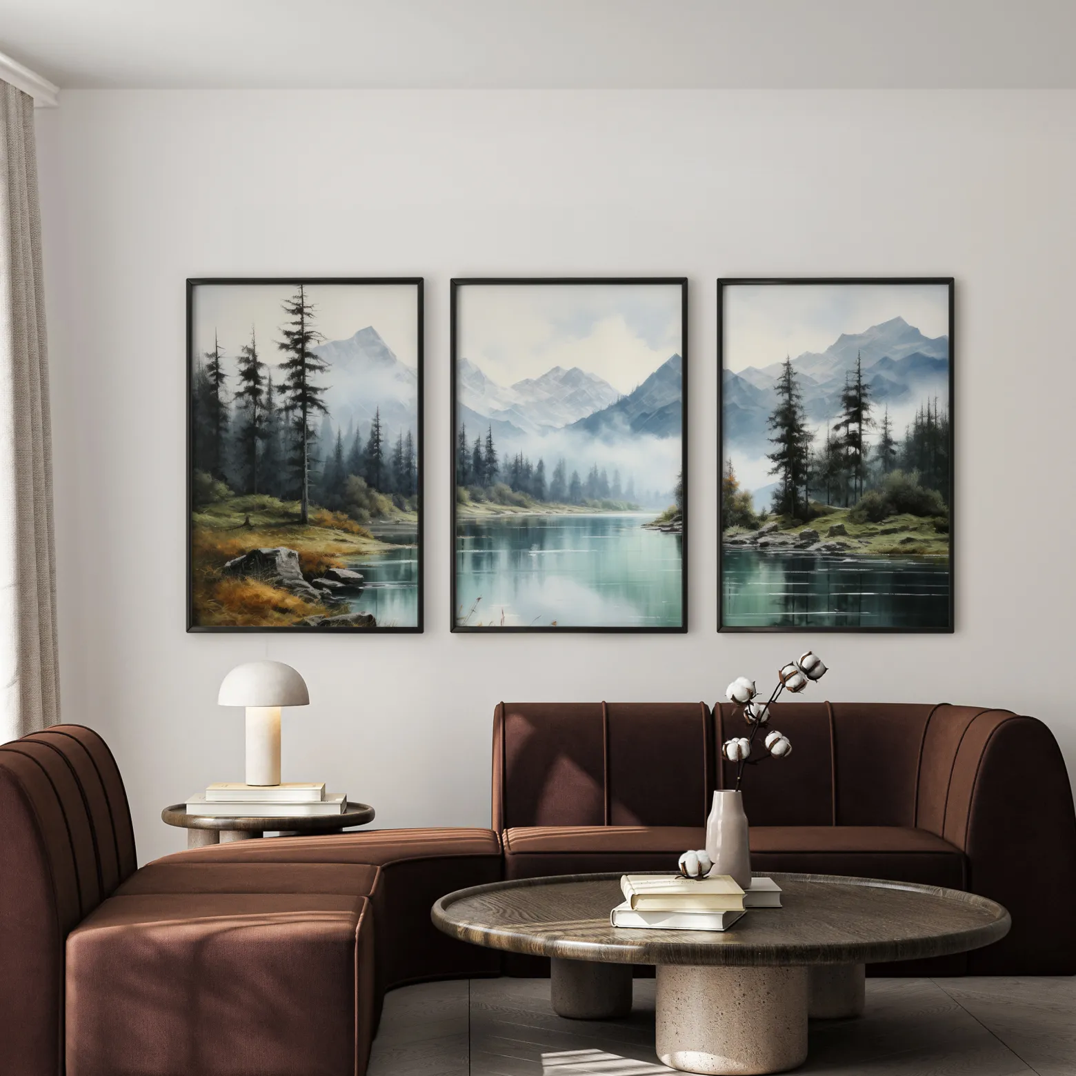 ZESTAW 3X Plakat Górskie Jezioro 30x40cm