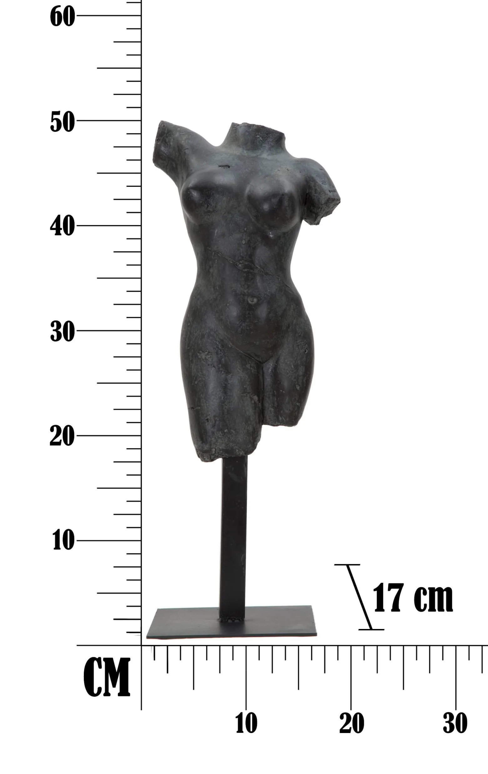 Złota metalowa rzeźba na podstawie 47x10x57,5 cm